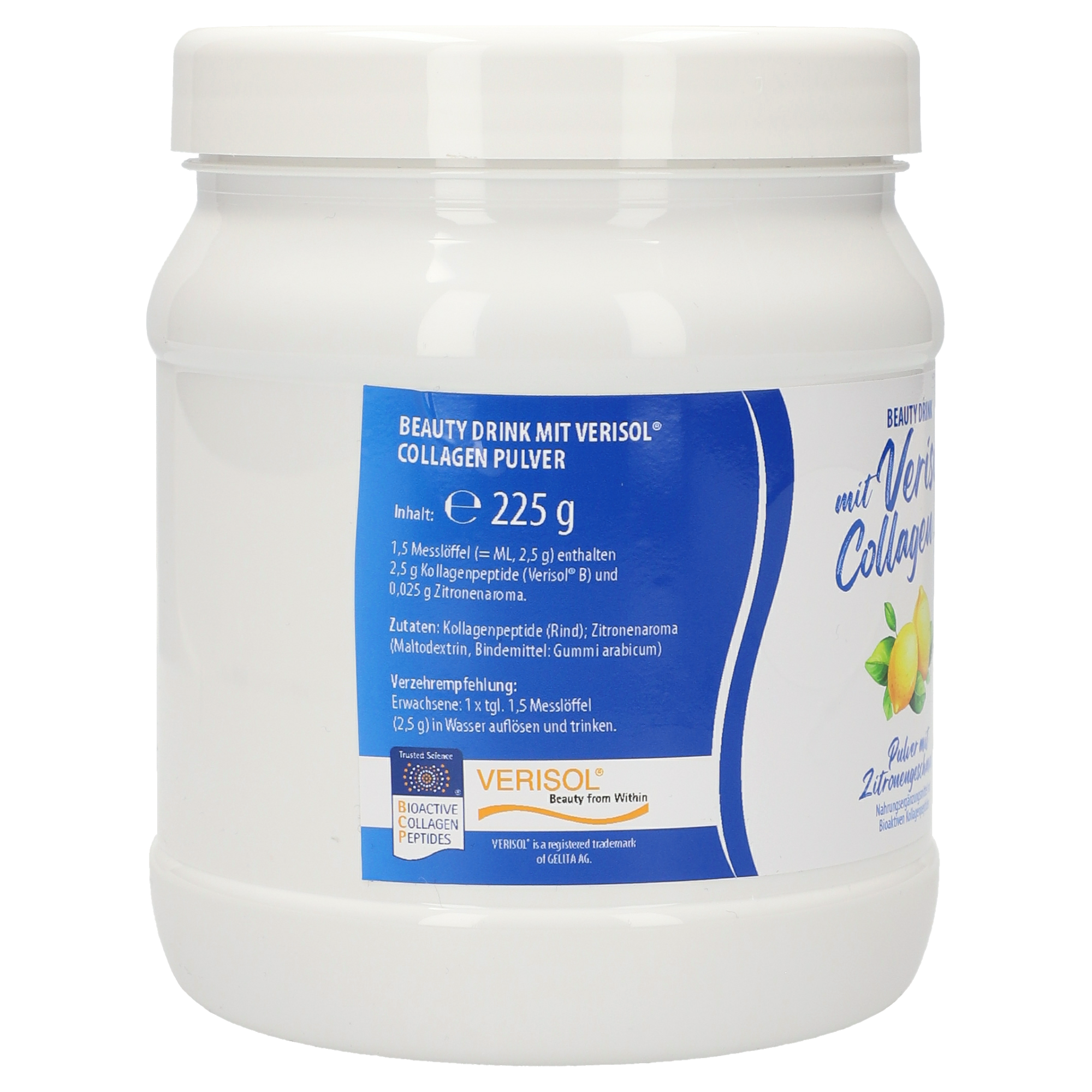 Beauty Drink mit Verisol® Collagen Zitrone Pulver