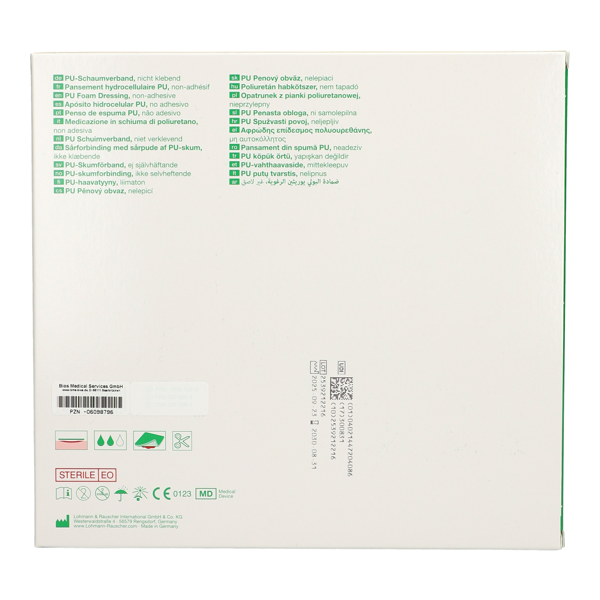 Suprasorb® P PU-Schaumverband nicht klebend 15 x 15 cm