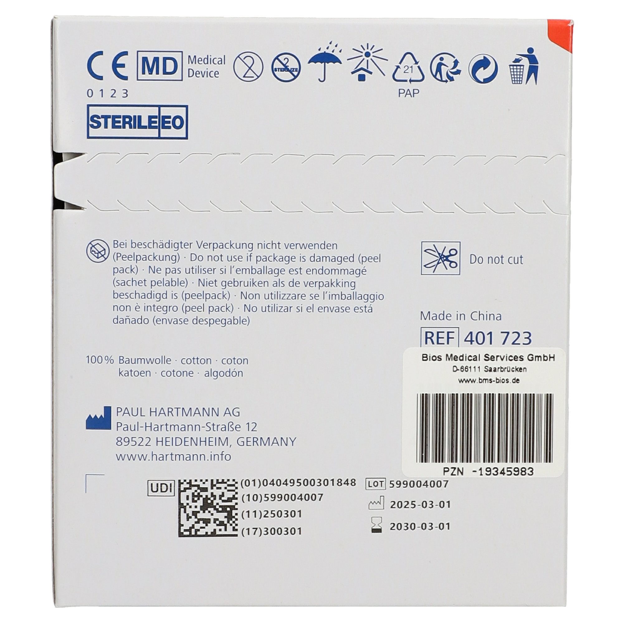 ES-Kompressen steril 7,5 x 7,5 cm 8fach