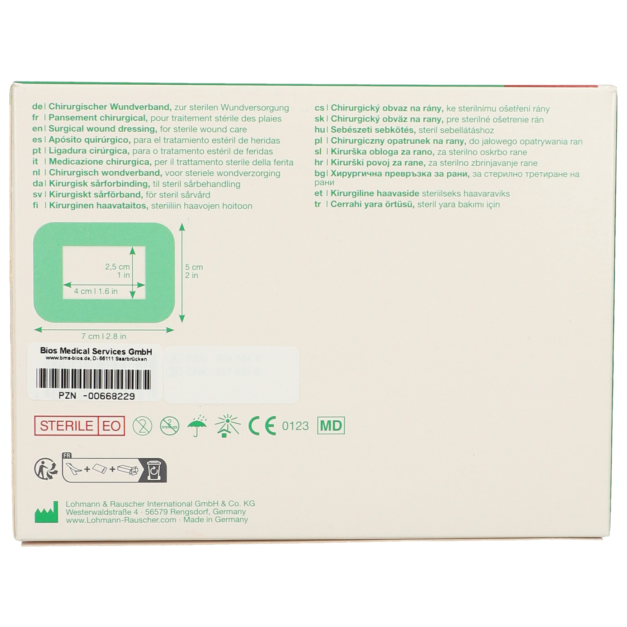Curapor® Wundverband steril 5 x 7 cm