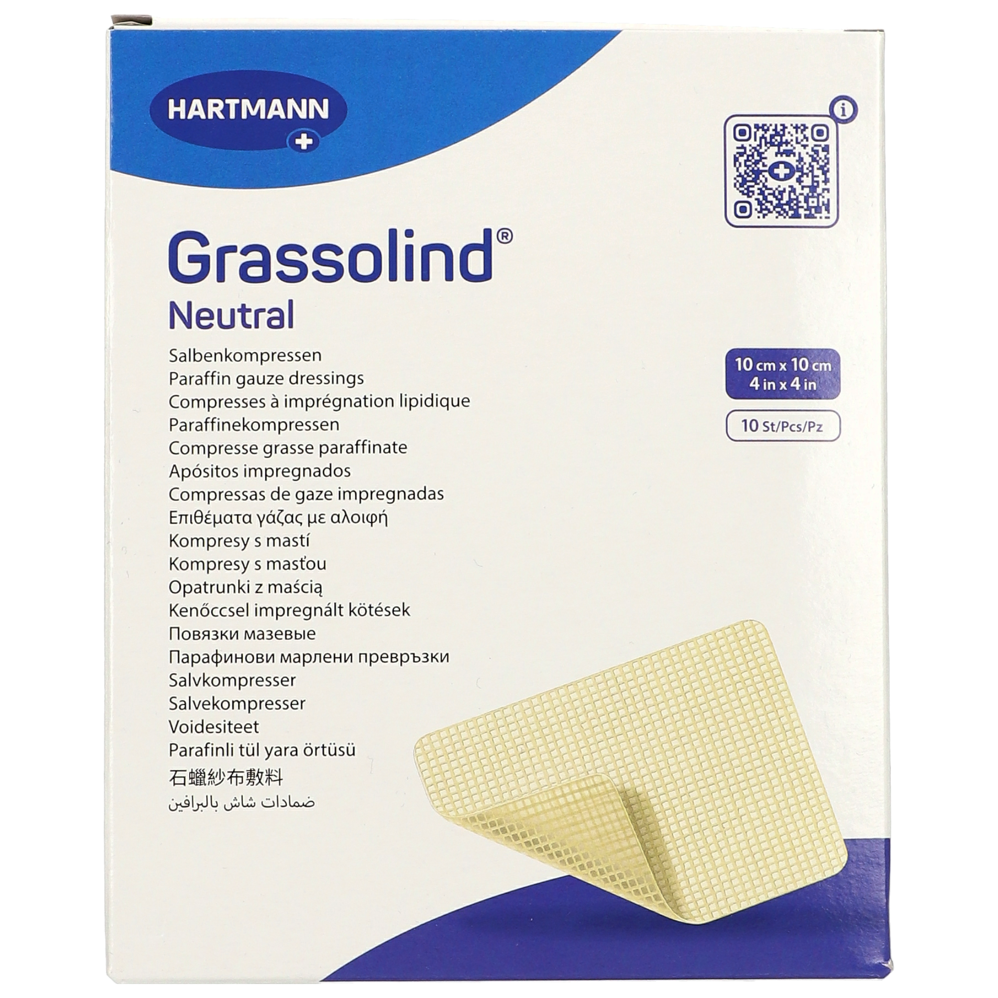 Grassolind® Salbenkompressen 10 x 10 cm steril