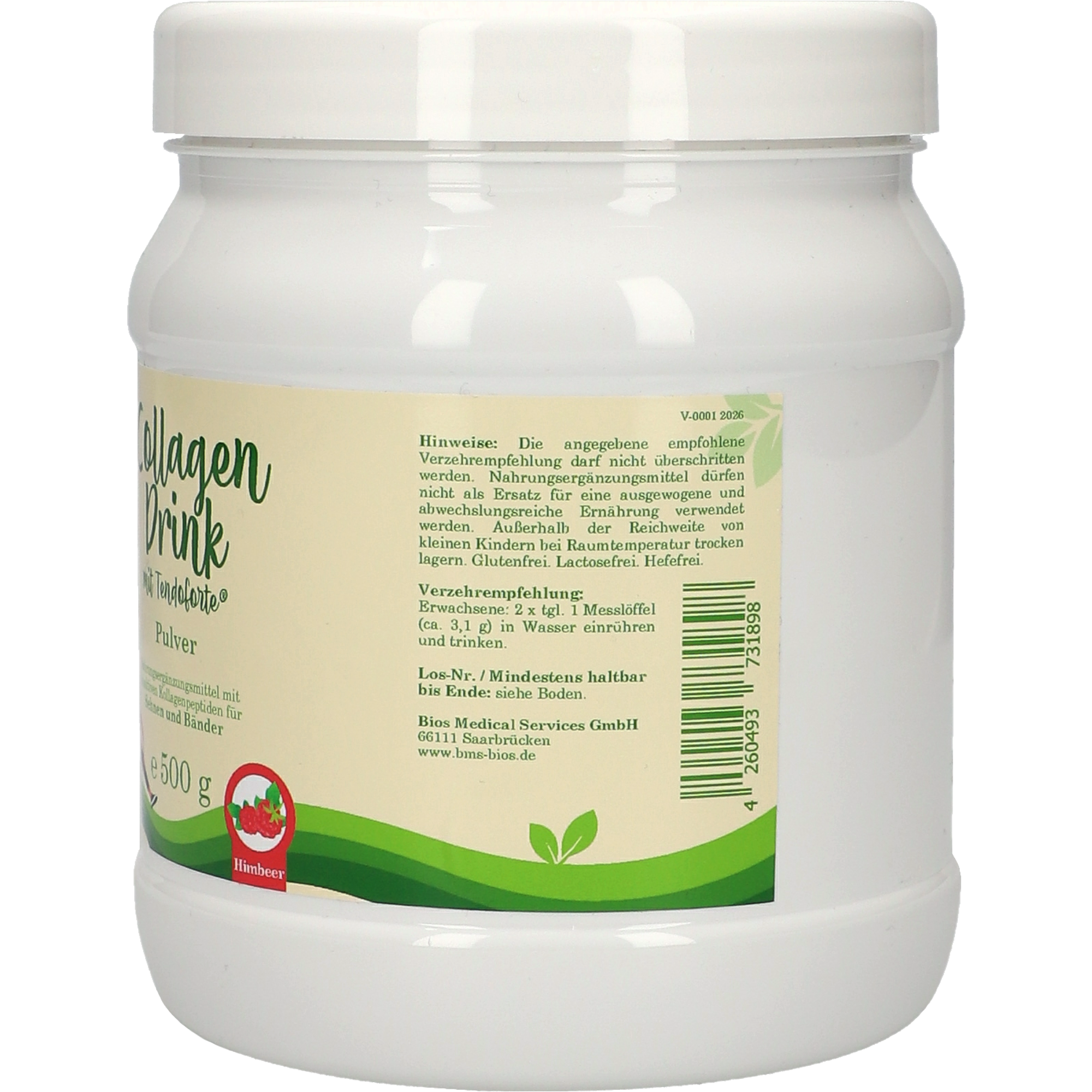 Collagen-Drink Tendoforte® Himbeer Pulver