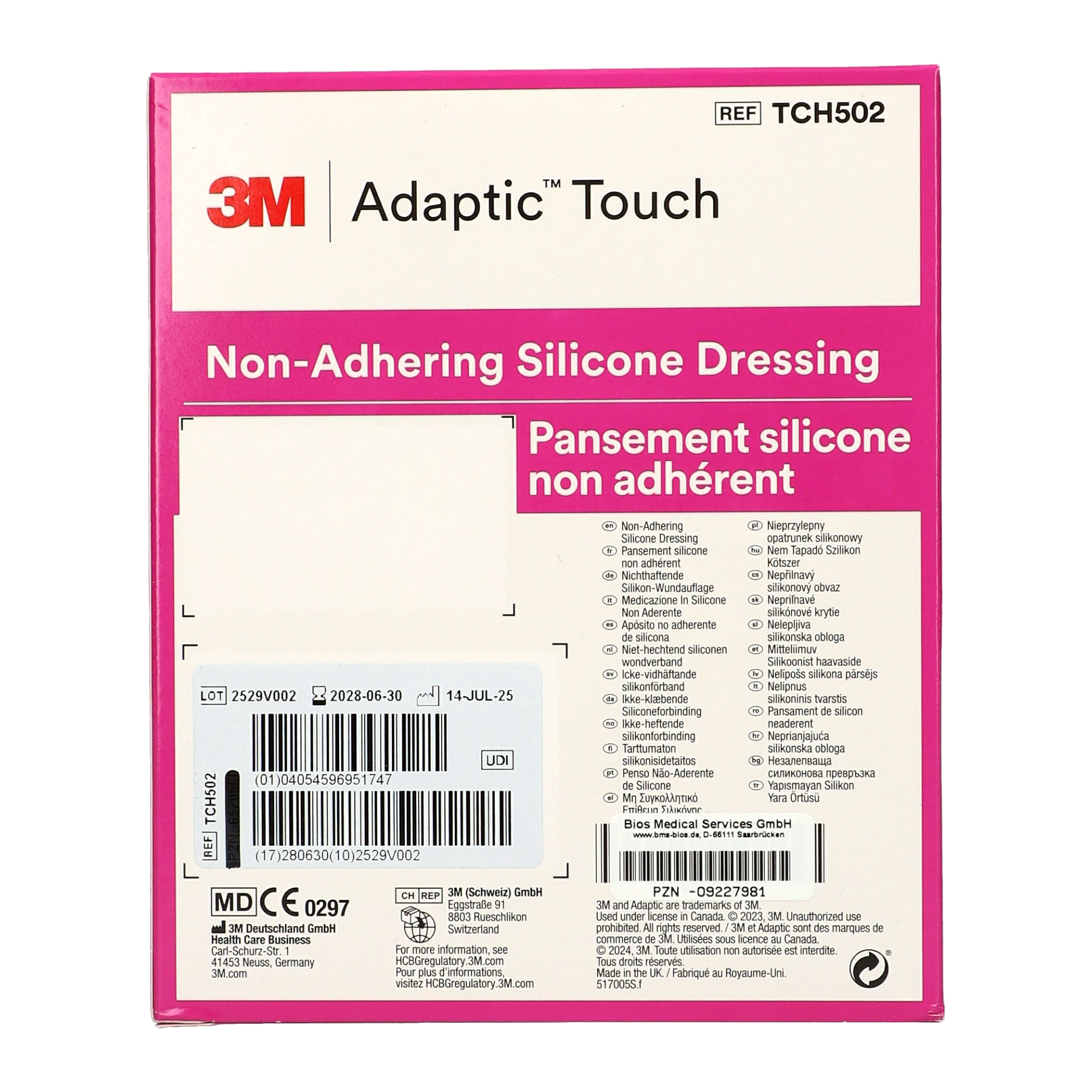 Adaptic™ Touch 7,6 × 11 cm, nicht haftende Silikon-Wundauflage