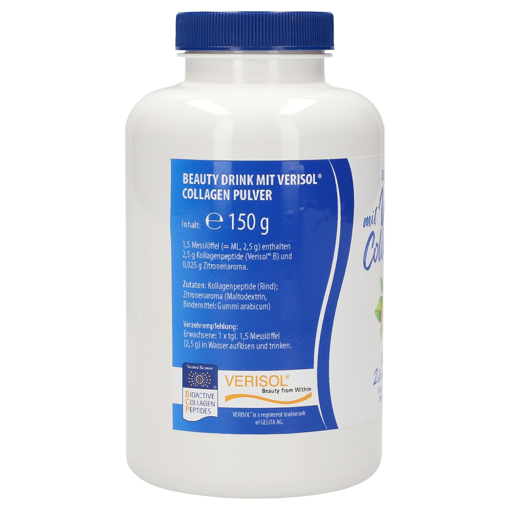 Beauty Drink mit VERISOL® Collagen Zitrone Pulver