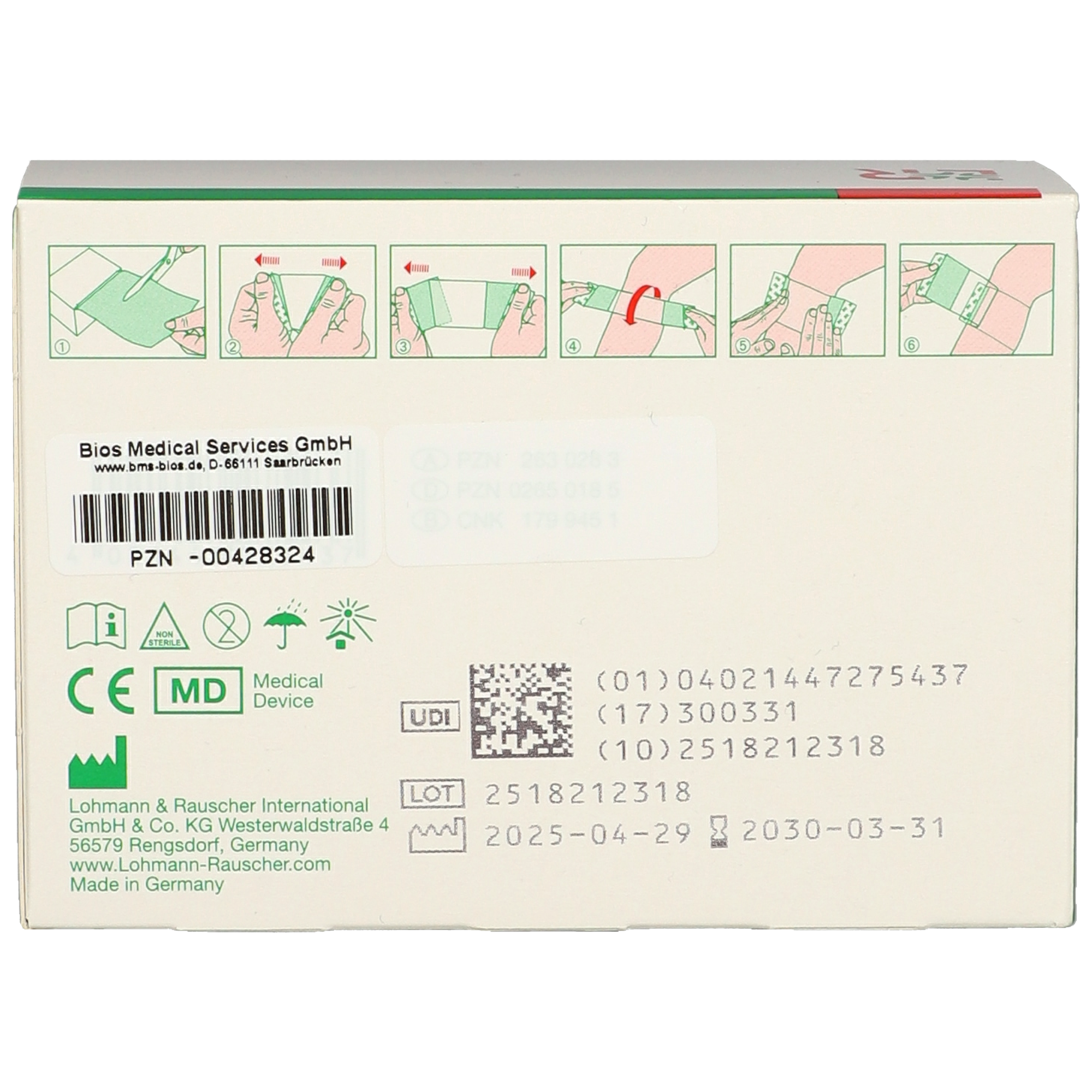 Suprasorb® F Folien Wundverband 10 cm x 10 m unsteril Rolle