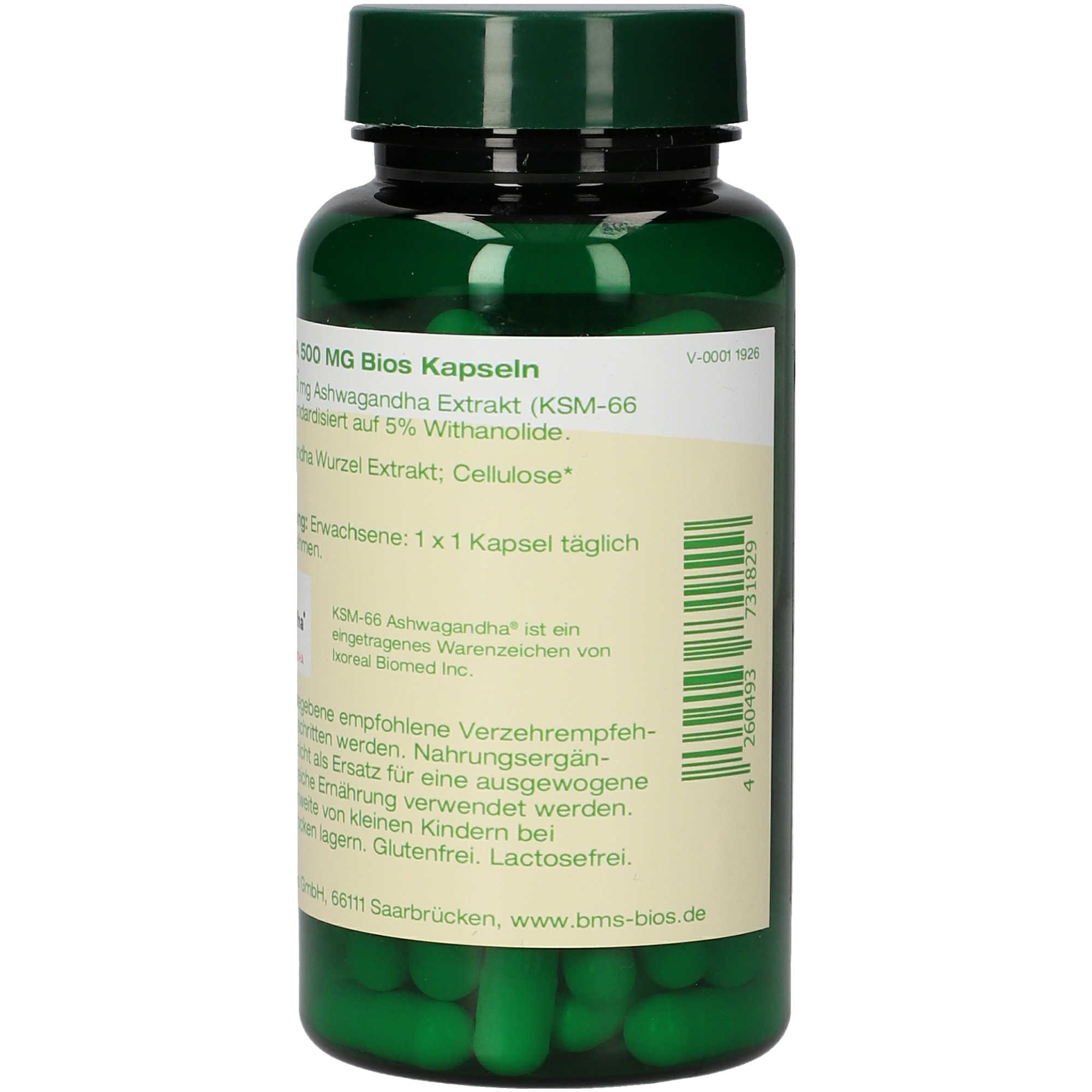 Ashwagandha 500 mg Kapseln