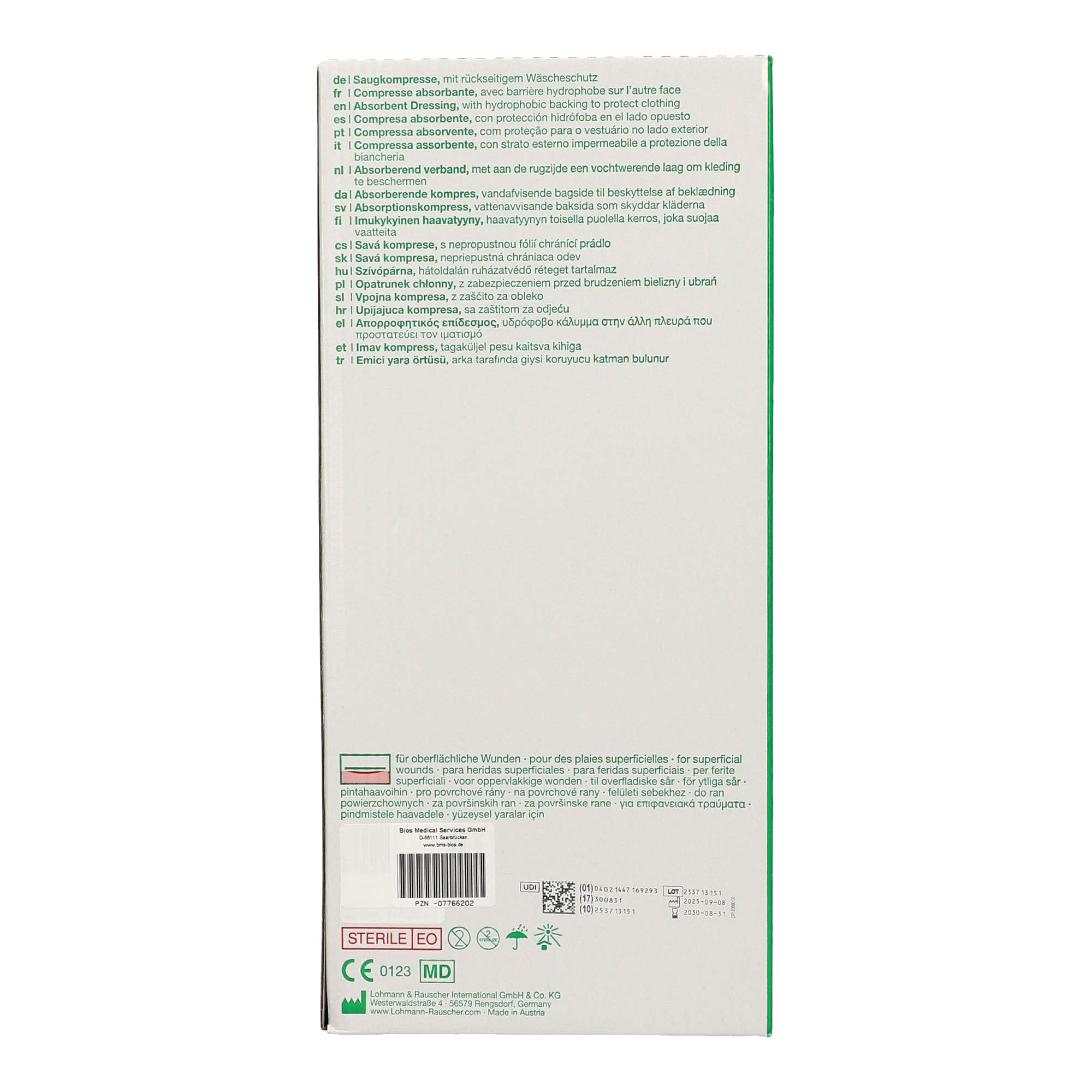 Vliwazell® Saugkompressen steril 10 x 20 cm