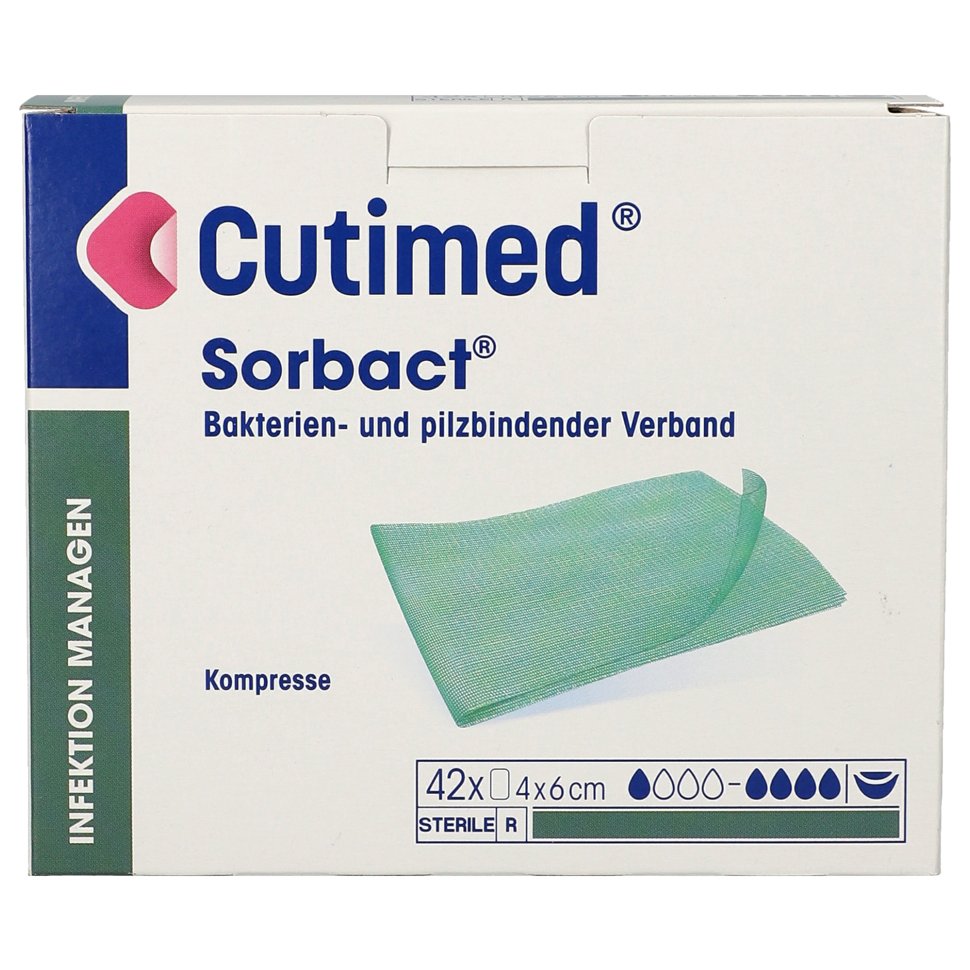 Cutimed® Sorbact® Kompressen 4 x 6 cm