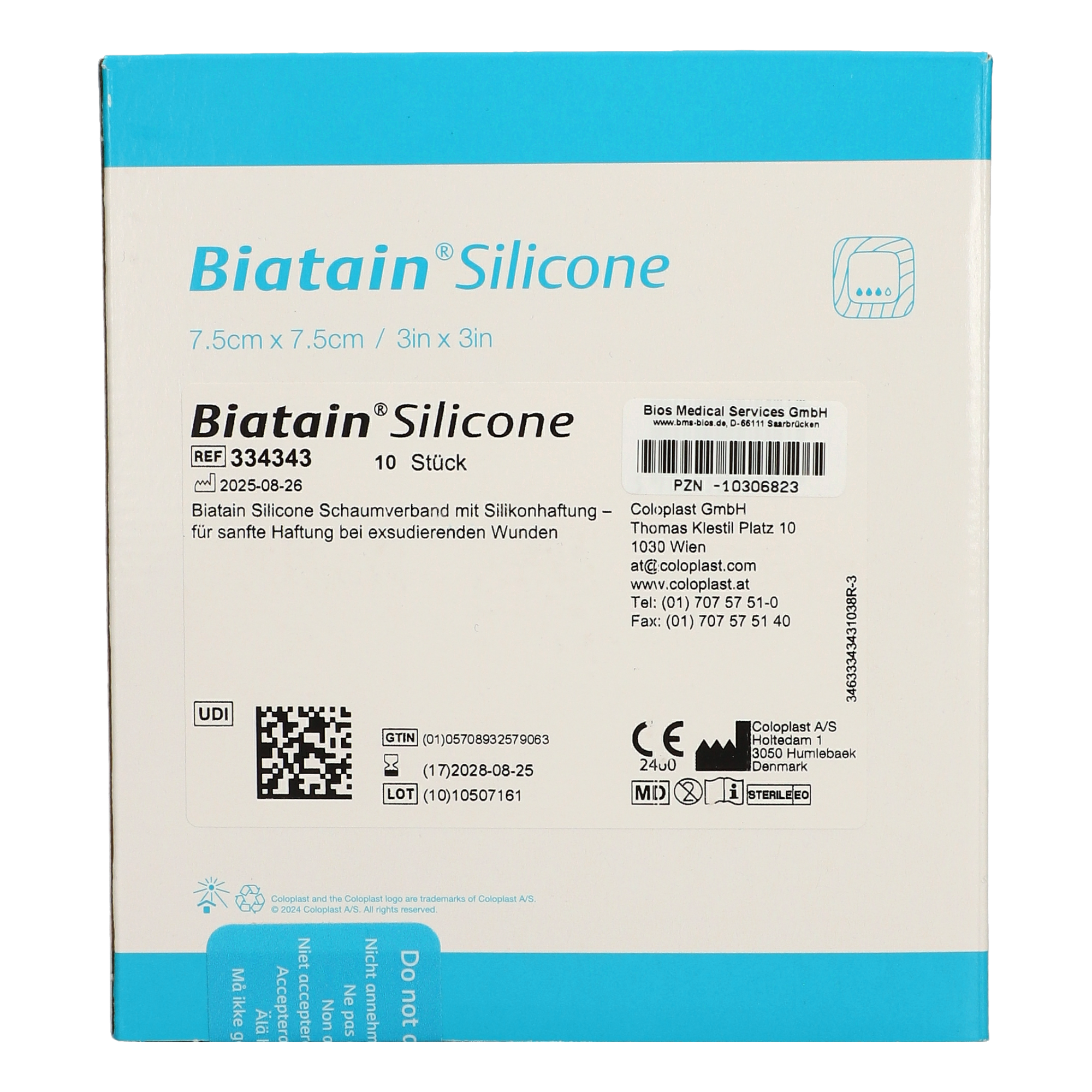 Biatain® Silicone Schaumverband 7,5 x 7,5 cm