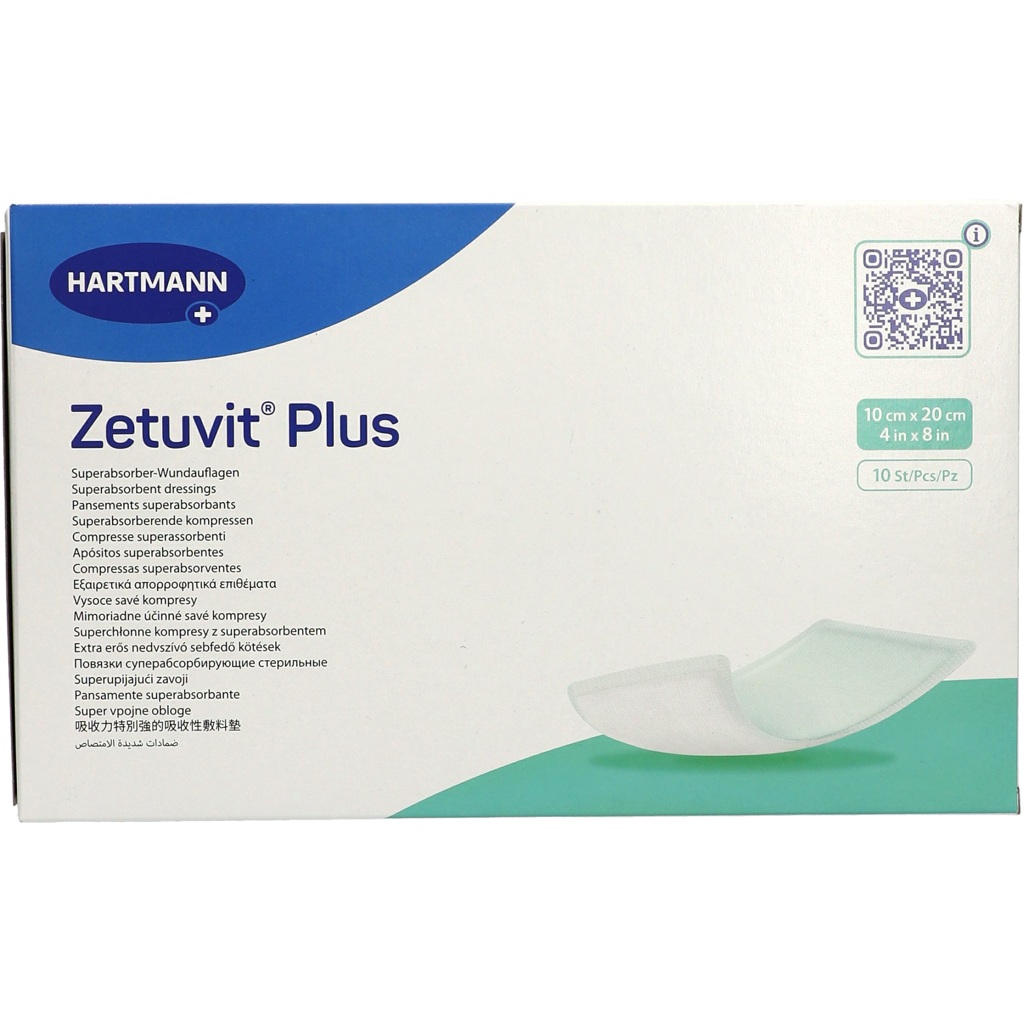 Zetuvit® Plus extrastarke Saugkompressen steril 10 x 20 cm