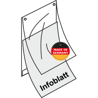 Klapp-Sichthülle mit Bohrungen Klapp-Sichthülle mit Bohrungen