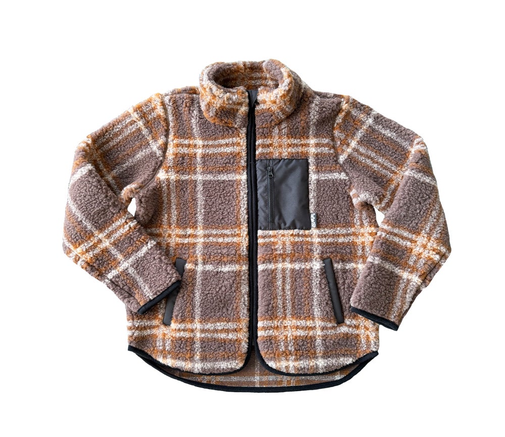 SweaterJacke "SHERPA", SCOTCH DARK BROWN