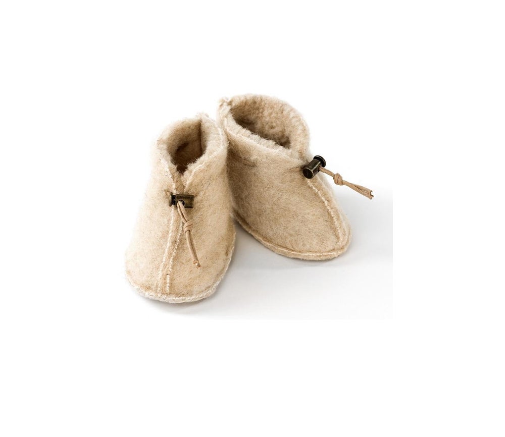 Baby Booties "EMO", BEIGE