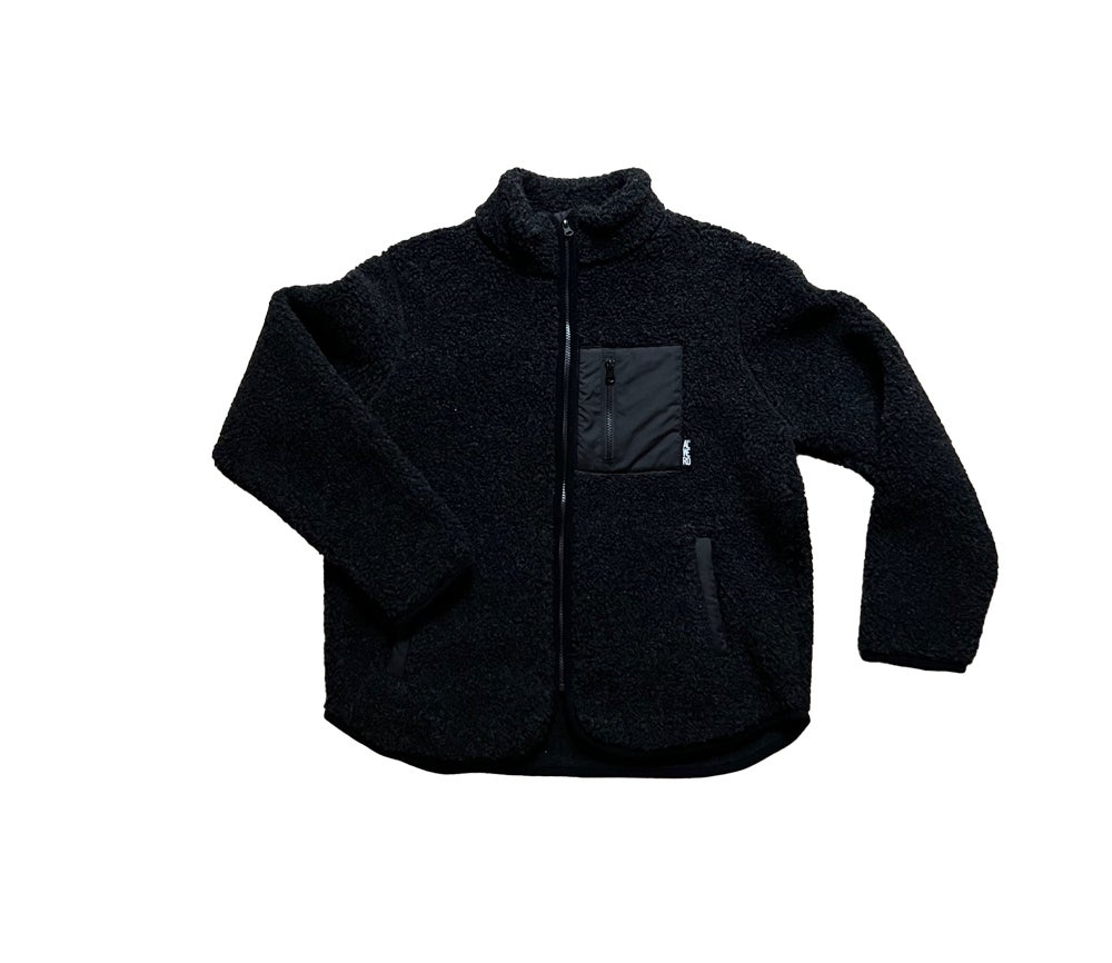 PRE-ORDER SweaterJacke "SHERPA", DEEP BLACK, Ultra Light (LIEFERUNG ANFANG NOVEMBER)