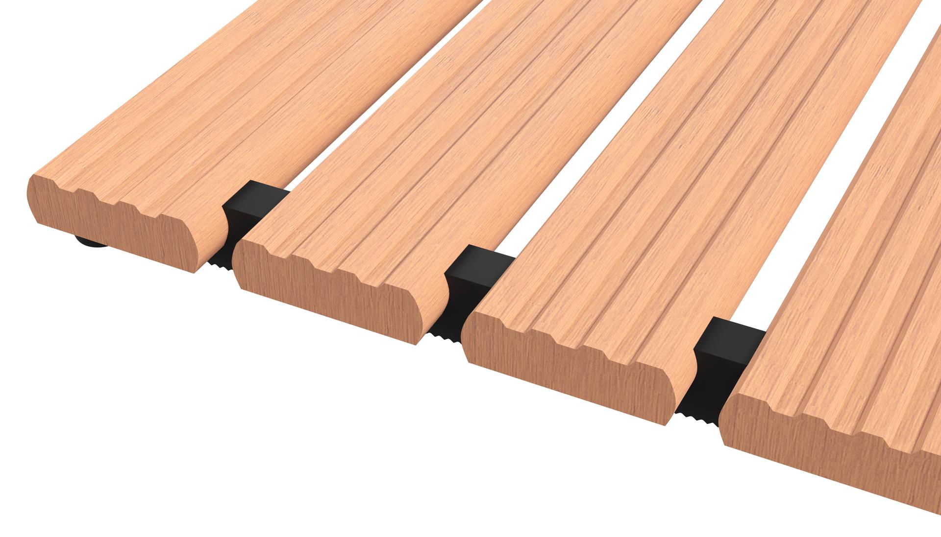 BISON Holzlaufrost Transfloor Arbeitsplatzmatte
