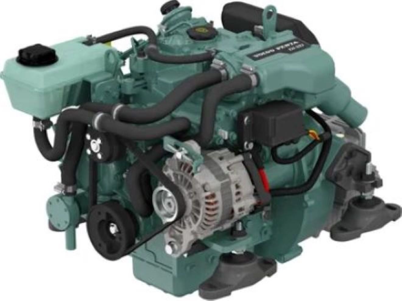Volvo Penta D1-20 Bootsmotor 19PS mit Wendegetriebe MS15A - 8° gewinkelter Abgang