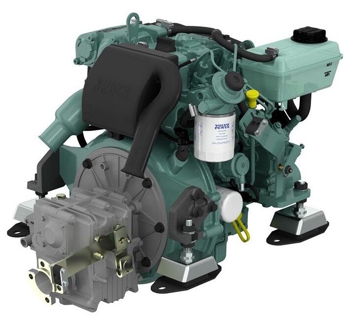 Volvo Penta D1-20 Bootsmotor 19PS mit MS15L Wendegetriebe - gerader Abgang