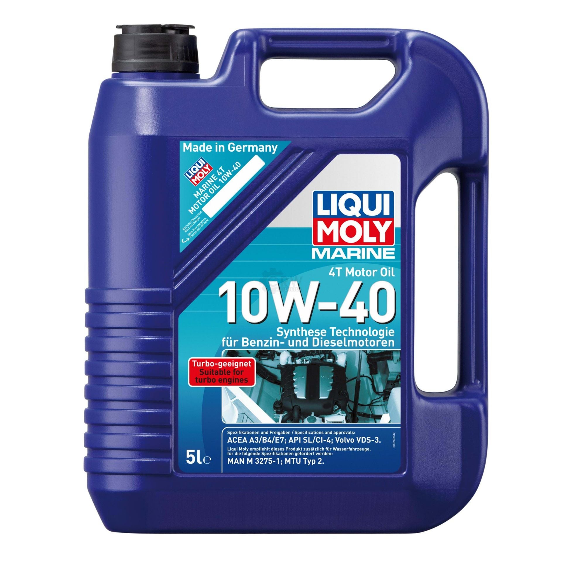 Liqui Moly Marine 10W-40 Motoröl, 5 Liter Hochleistungs-Leichtlaufmotoröl Liqui Moly Marine 10W-40 Motoröl, 5 Liter Hochleistungs-Leichtlaufmotoröl