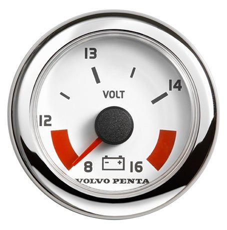 Volvo Penta 881658 Spannungsanzeige für 12 Volt, Voltmeter Instrument 52mm Volvo Penta 881658 Spannungsanzeige für 12 Volt, Voltmeter Instrument 52mm