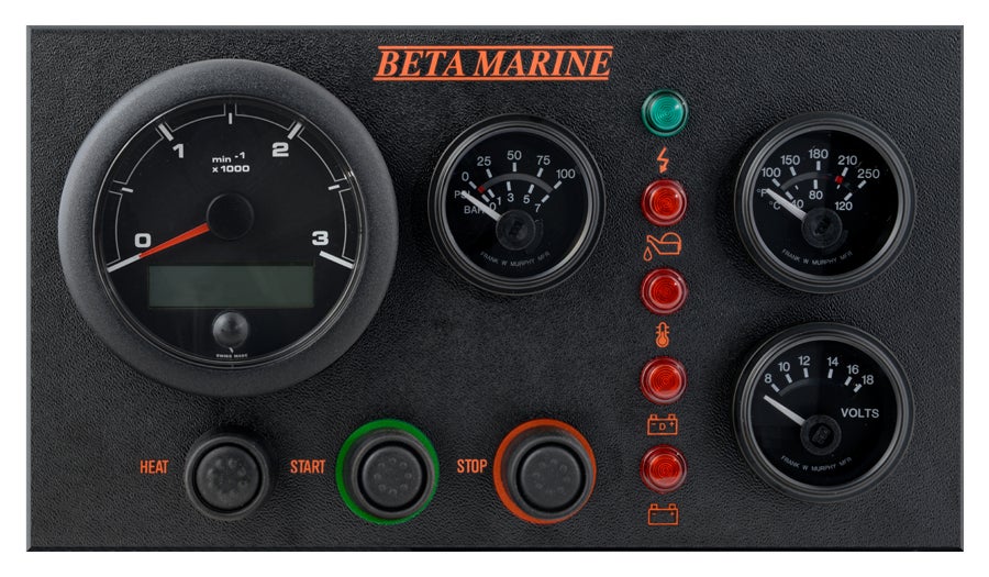 Beta Marine CW de Luxe Panel für Bootsmotoren Beta 43 bis 115T Beta Marine CW de Luxe Panel für Bootsmotoren Beta 43 bis 115T