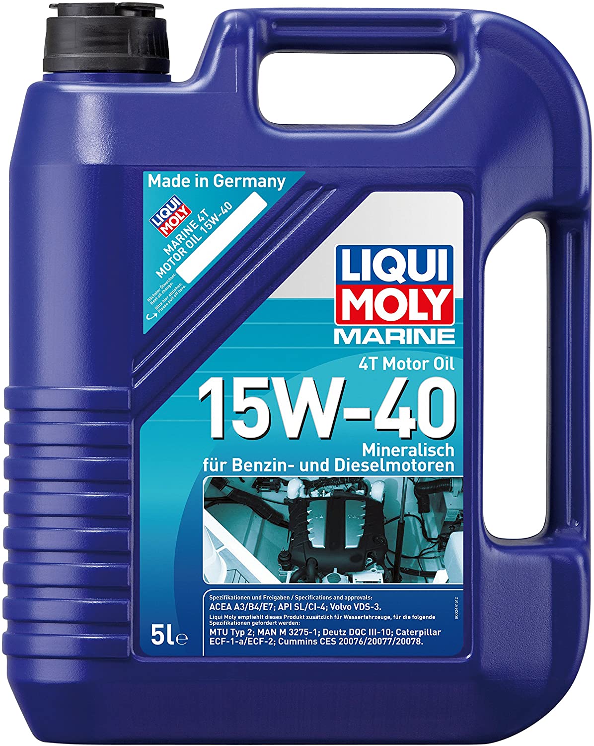 Motoröl Liqui Moly Marine 15W-40 - 5L Hochleistungsmotoröl Motoröl Liqui Moly Marine 15W-40 - 5L Hochleistungsmotoröl