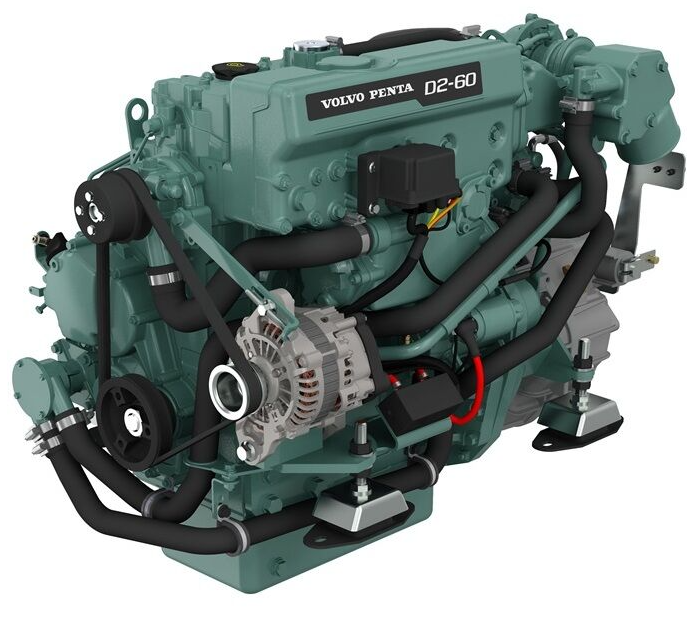 Volvo Penta D2-50 Bootsmotor 51PS mit Wendegetriebe MS25L - gerader Abgang
