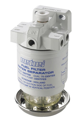 Vetus Wasserabscheider 330VTEPB mit 10µ Filter mit Pumpe Vetus Wasserabscheider 330VTEPB mit 10µ Filter mit Pumpe