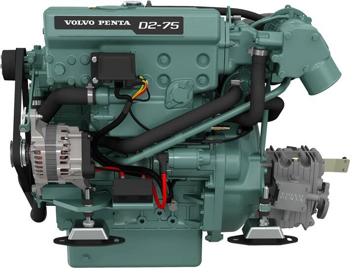 Volvo Penta D2-75 Marinediesel 75PS mit hydraulischem HS25 Wendegetriebe Volvo Penta D2-75 Marinediesel 75PS mit hydraulischem HS25 Wendegetriebe