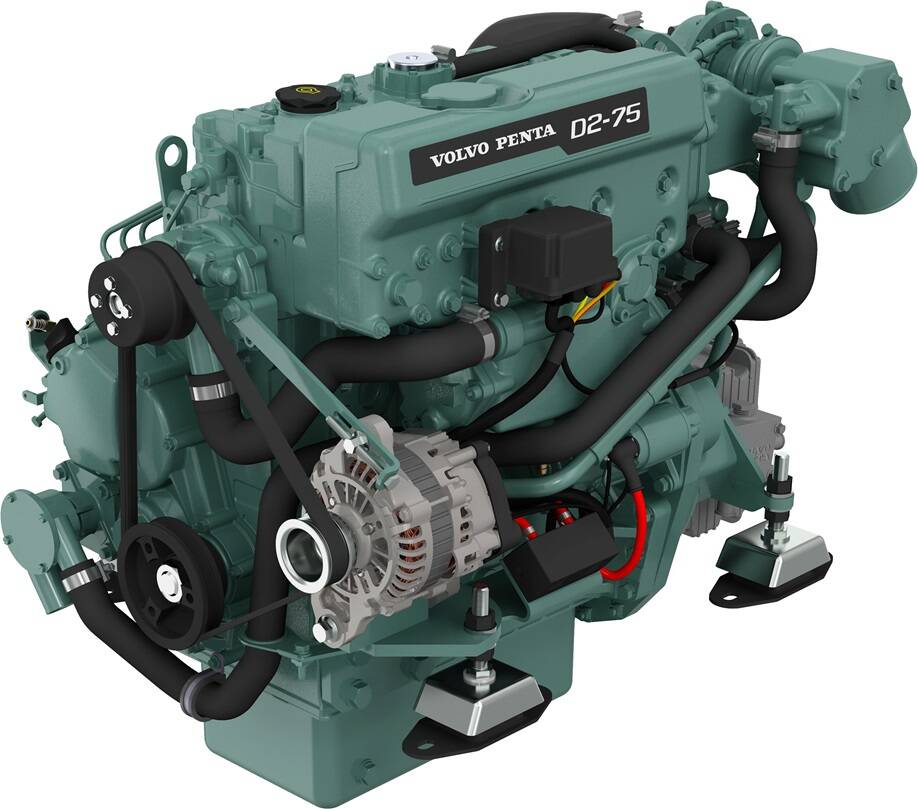 Volvo Penta D2-75 Marinediesel 75PS mit mechanischem MS25 Wendegetriebe Volvo Penta D2-75 Marinediesel 75PS mit mechanischem MS25 Wendegetriebe