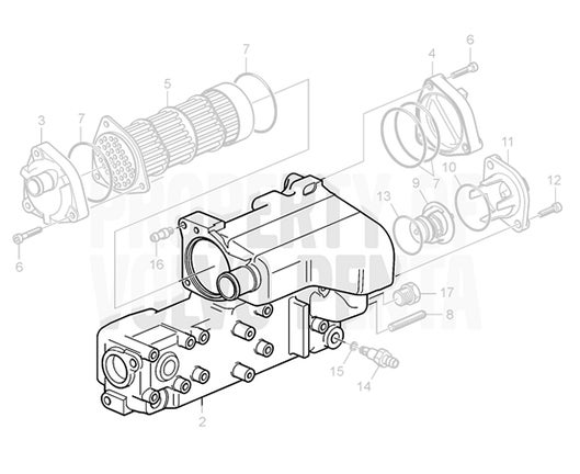 Volvo Penta 22850982 Wärmetauscher für D1-30 Bootsdiesel Volvo Penta 22850982 Wärmetauscher für D1-30 Bootsdiesel