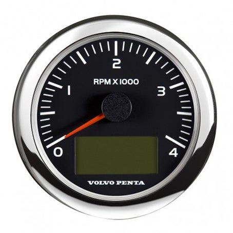 Volvo Penta 21628160 Drehzahlmesser schwarz 85mm mit LED Anzeige Volvo Penta 21628160 Drehzahlmesser schwarz 85mm mit LED Anzeige