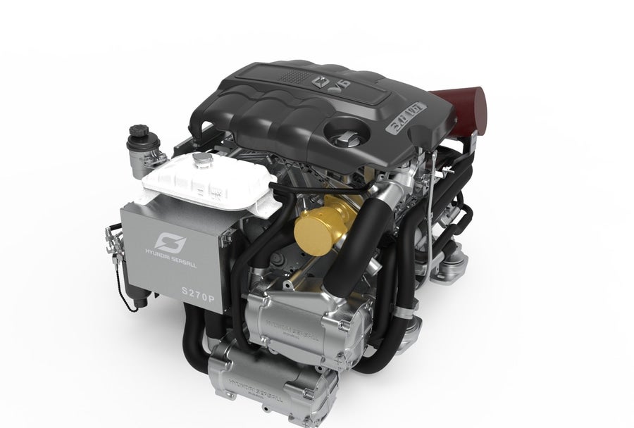 Hyundai Schiffsdiesel S270P mit Wendegetriebe - TM880A Hyundai Schiffsdiesel S270P mit Wendegetriebe - TM880A
