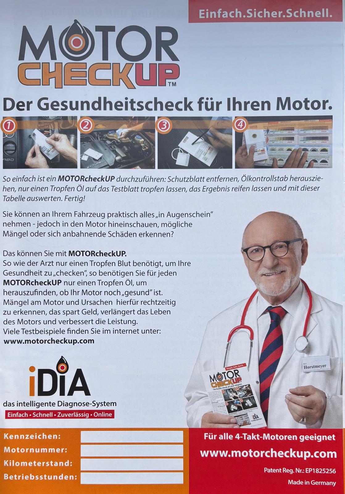 iDiA Motorcheckup Test - Öltest