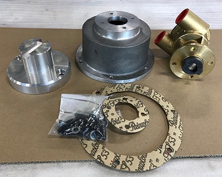 Für Mercedes Benz OM615 Anbausatz Seewasserpumpe 3/4 F5B-9 Antrieb über Einspritzpumpe Für Mercedes Benz OM615 Anbausatz Seewasserpumpe 3/4 F5B-9 Antrieb über Einspritzpumpe