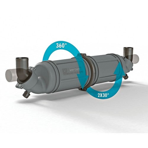 Vetus Wassersammler NLPH60 Schalldämpfer horizontaler Einbau Vetus Wassersammler NLPH60 Schalldämpfer horizontaler Einbau