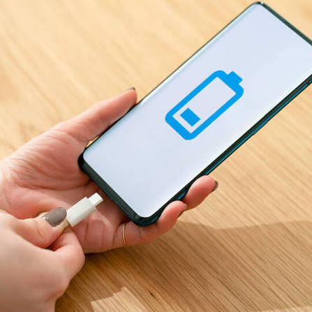 smartphone, charging, cable, micro USB, battery icon