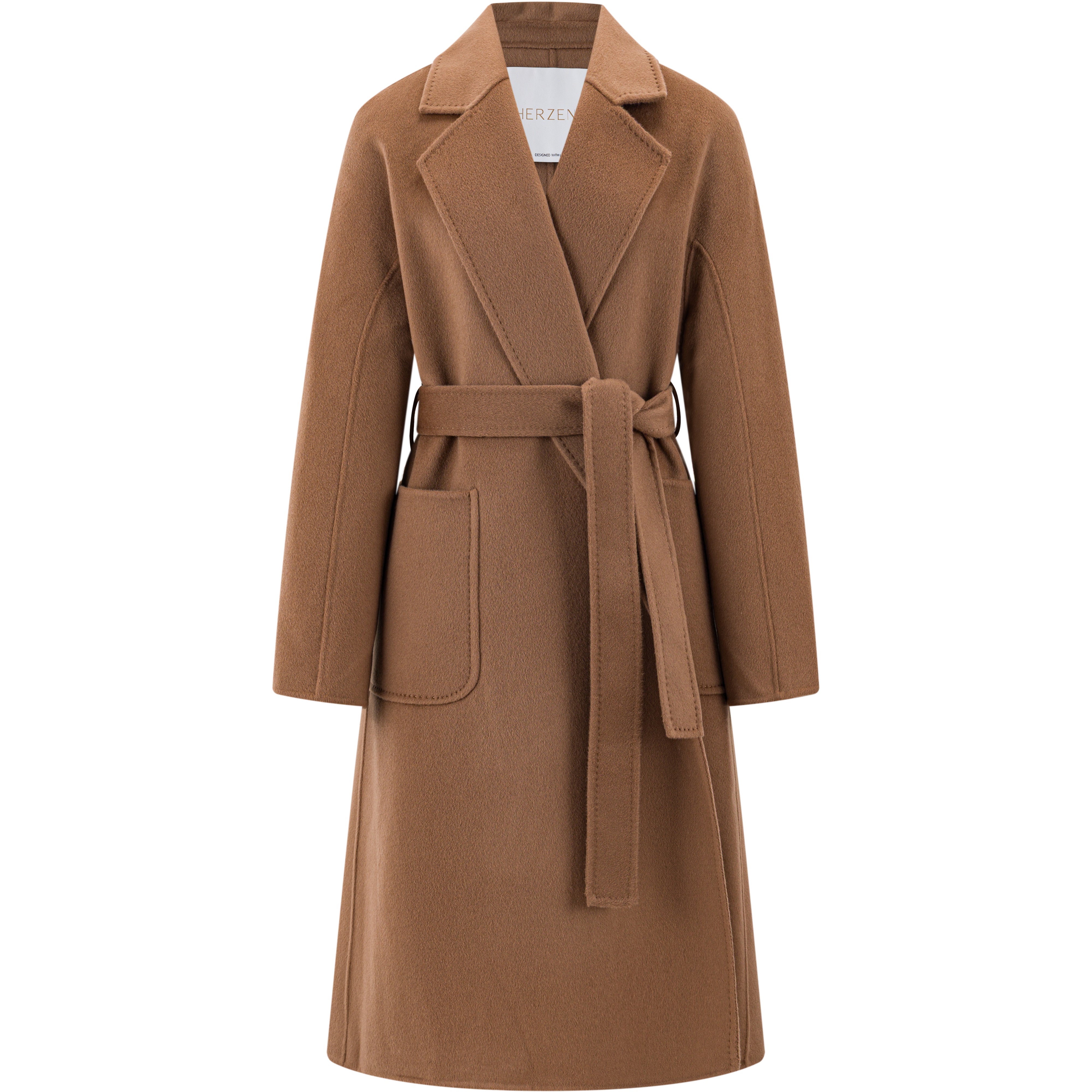 Herzensangelegenheit Stella Wollmantel Mink – 100 % Wolle