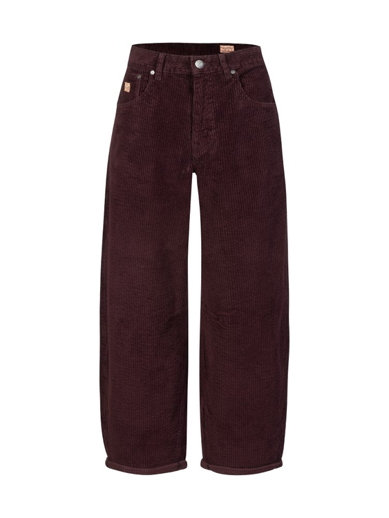 Kordroidur, Hose, Burgunderrot, Weite Bein, Taschen