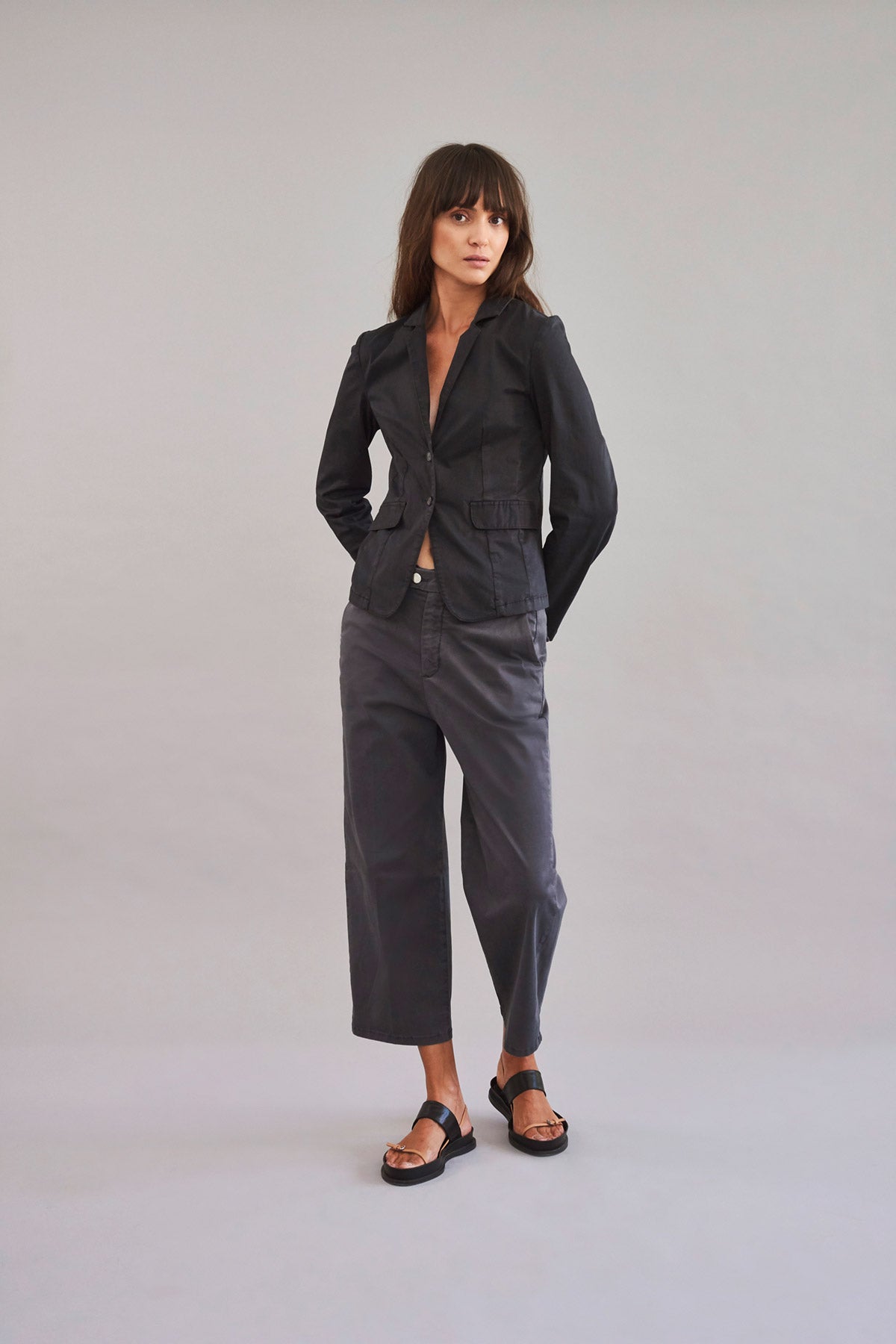 Culottehose 127 Baumwolle midgrey