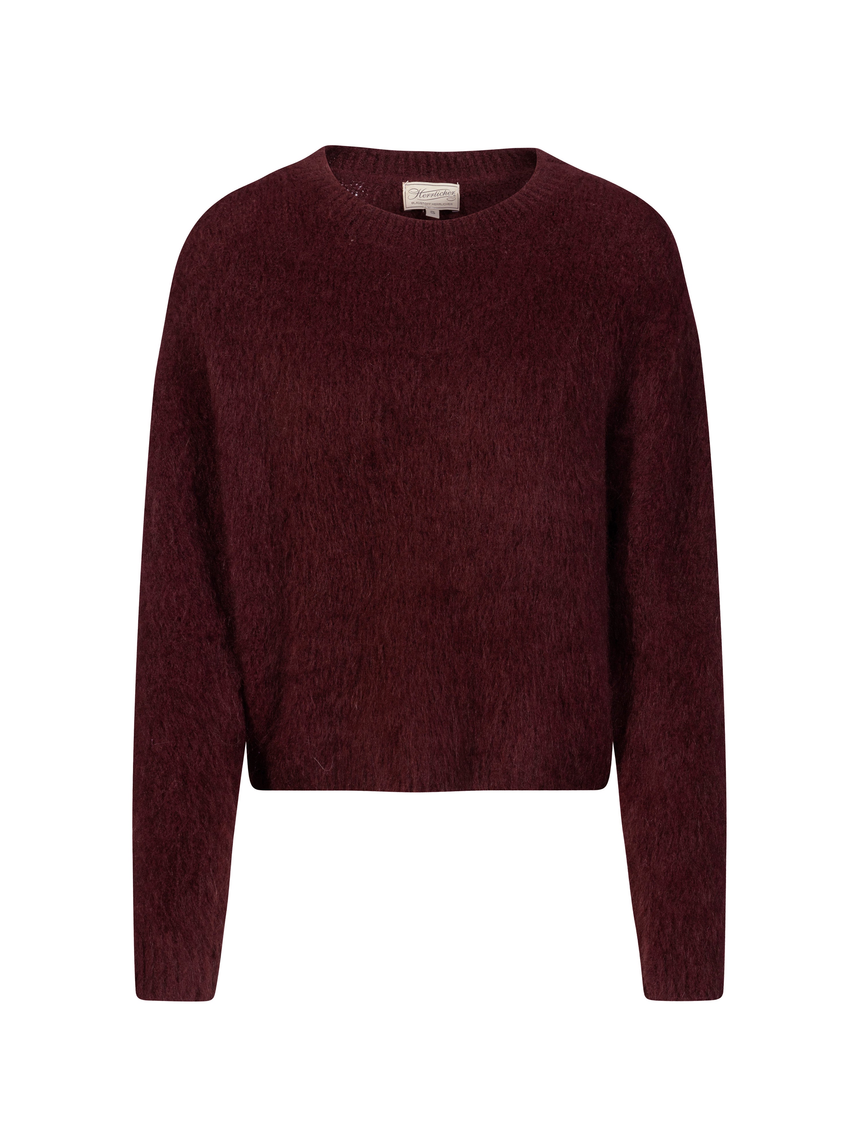 Pullover, Wolle, Burgunderrot, Kuschelig, Rundhalsausschnitt