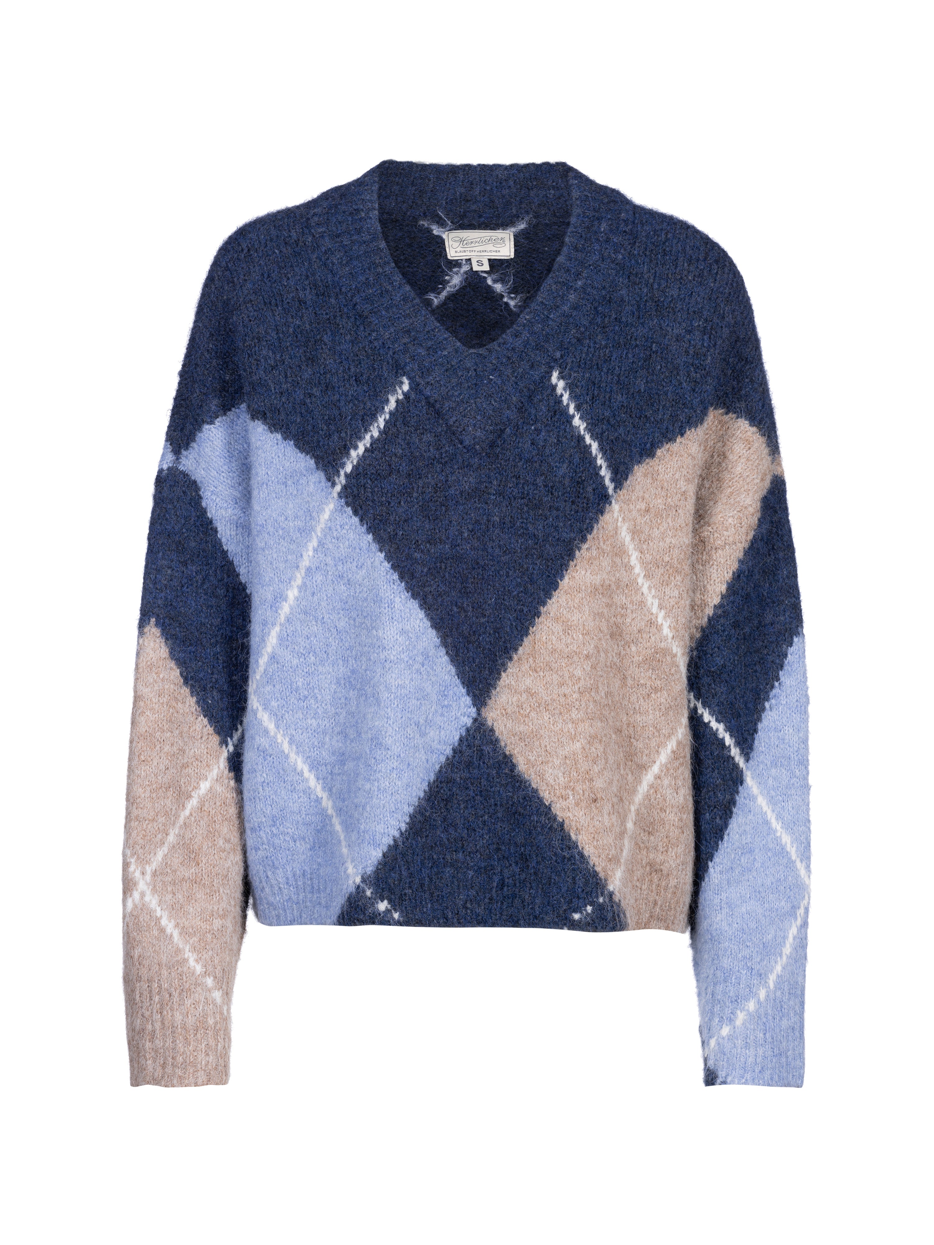 Herrlicher Pullover Floralin Mohair Touch Marine