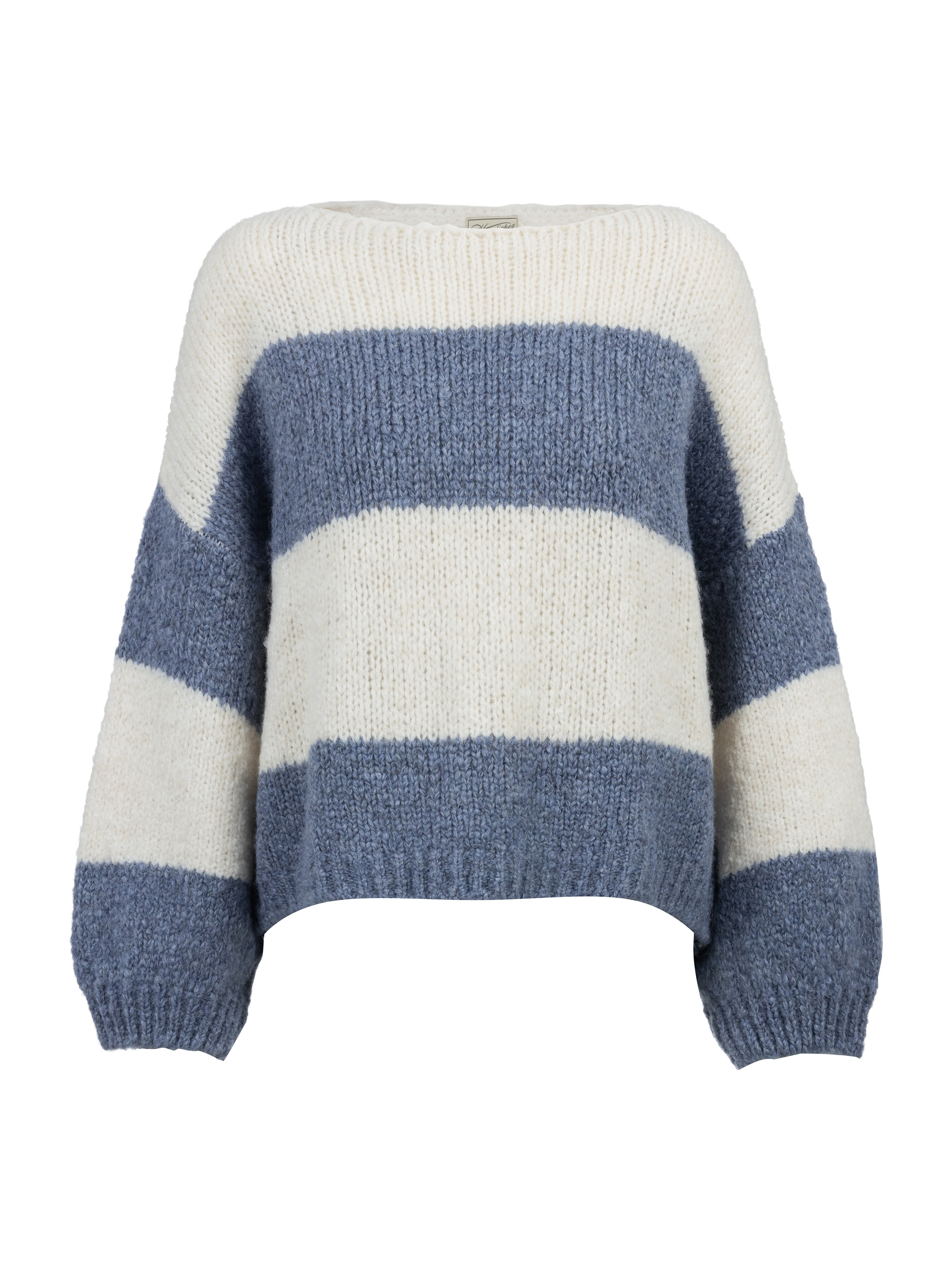 Pullover, Strickpullover, Oversize, Streifen, Wollmix