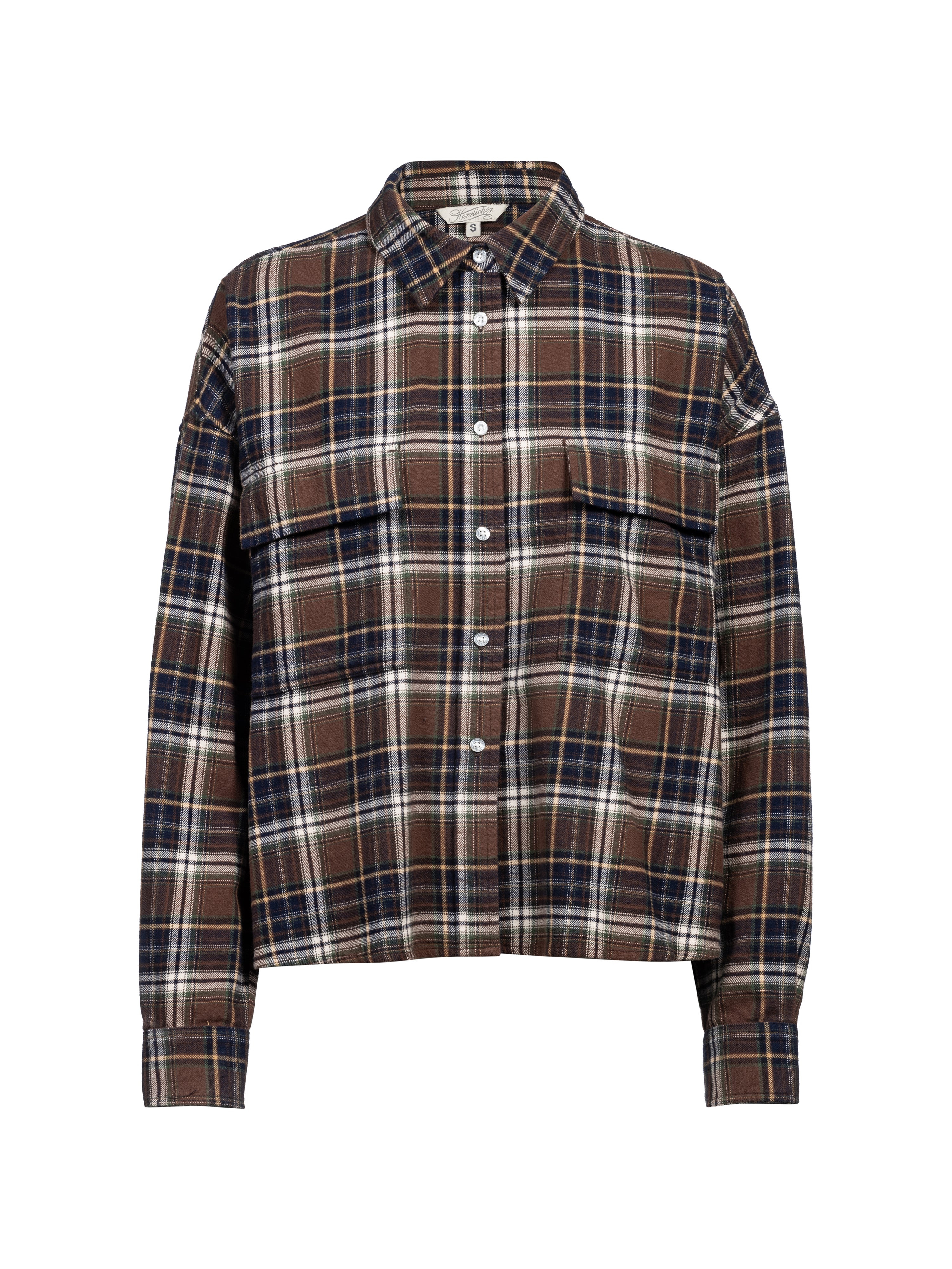 Herrlicher Hemdbluse Lash Flannel Checked Chestnut