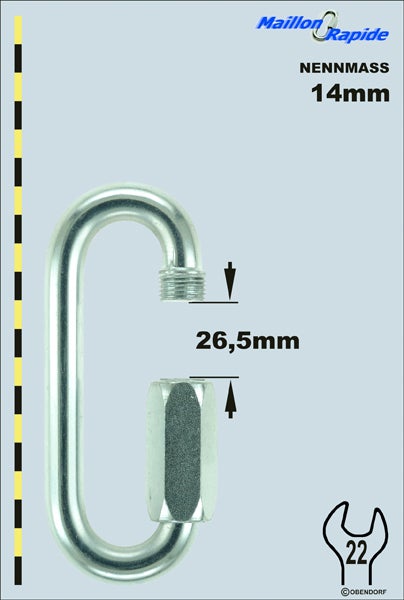 Schraubglied - Maillon Rapid - Inox Edelstahl Oval Gross Schraubglied - Maillon Rapid - Inox Edelstahl Oval Gross