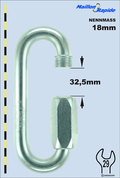 Schraubglied - Maillon Rapid - Stahl Verzinkt Oval Gross Schraubglied - Maillon Rapid - Stahl Verzinkt Oval Gross