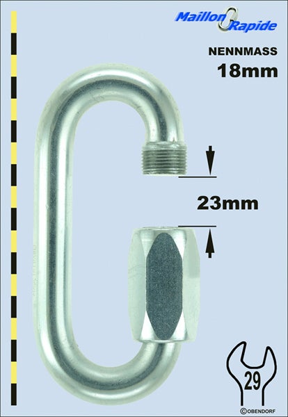 Schraubglied - Maillon Rapid - Inox Edelstahl Oval Normal Schraubglied - Maillon Rapid - Inox Edelstahl Oval Normal
