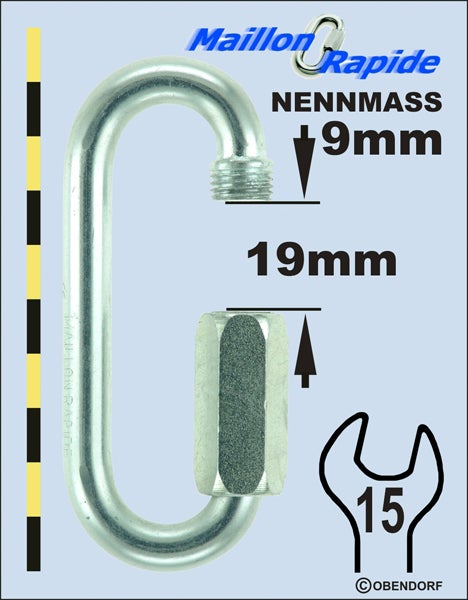 Schraubglied - Maillon Rapid - Inox Edelstahl Oval Gross Schraubglied - Maillon Rapid - Inox Edelstahl Oval Gross