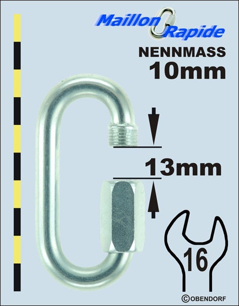 Schraubglied - Maillon Rapid - Inox Edelstahl Oval Normal Schraubglied - Maillon Rapid - Inox Edelstahl Oval Normal
