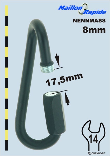 Schraubglied PSA/PPE - Maillon Rapid Stahl Verzinkt Oval Gross TWIST Schraubglied PSA/PPE - Maillon Rapid Stahl Verzinkt Oval Gross TWIST