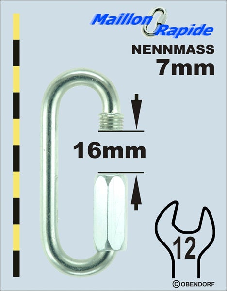 Schraubglied PSA/PPE - Maillon Rapide Stahl Verzinkt Oval Gross Schraubglied PSA/PPE - Maillon Rapide Stahl Verzinkt Oval Gross